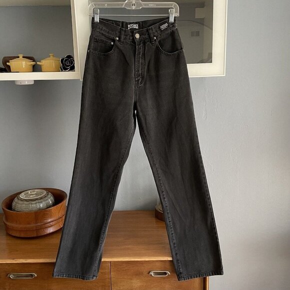 Vintage Versace Jeans Couture Black Jeans High Waisted Straight Leg 29/46 - Picture 7 of 12